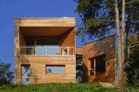 casa de madera y corcho extremadura architects